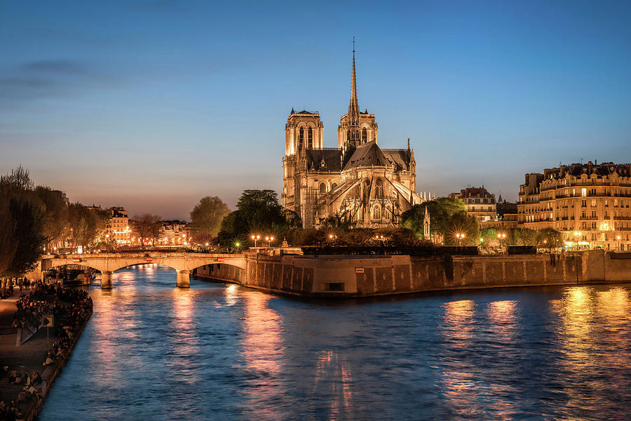 Notre-Dame de Paris at night Photograph by Valery Egorov | Fine Art America