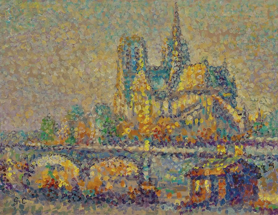 Notre-dame De Paris Painting by Gustave Cariot - Fine Art America