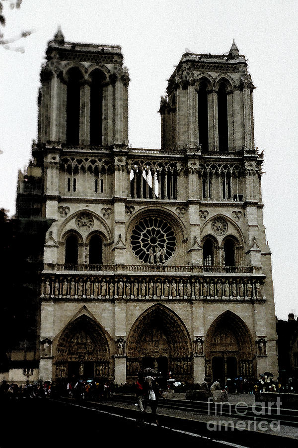 Paris Photograph - Notre Dame de Paris - Painterly  by Christiane Schulze Art And Photography