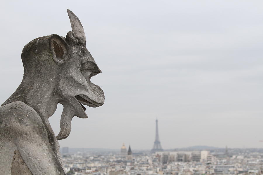 Notre Dame Photograph - Notre Dame Gargoyle 1 by Heather Ormsby