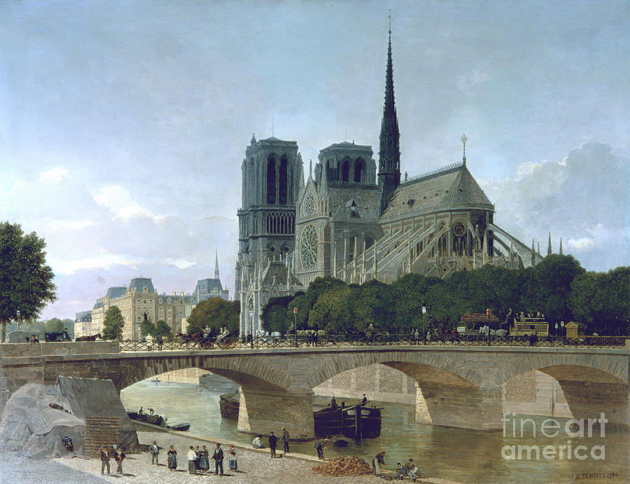 Notre Dame, Paris, 1884 Painting by Felix Benoist