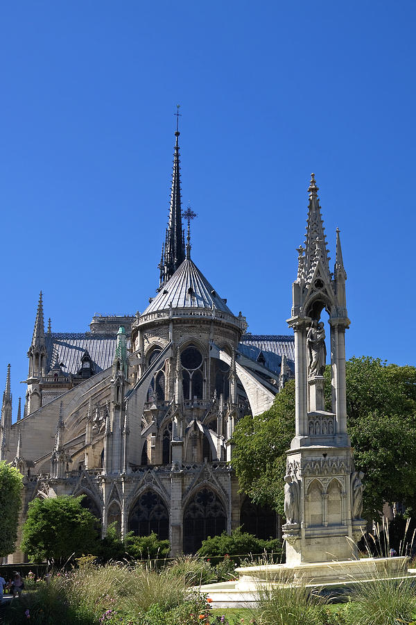 Notre Dame Paris Rear View Photograph by Sally Weigand