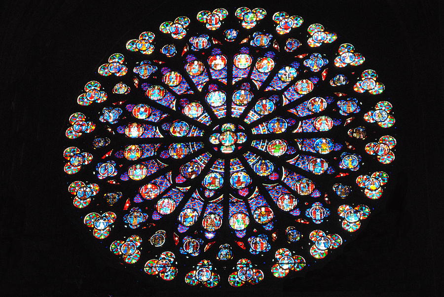 Notre Dame Paris Rose Window 2 Photograph by Jacqueline M Lewis