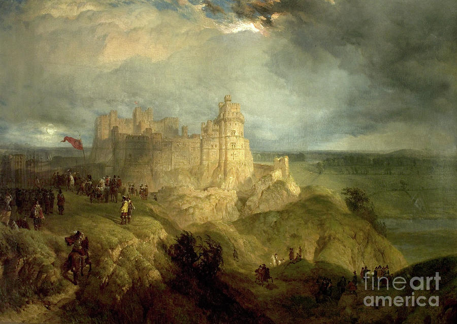 Architecture Painting - Nottingham Castle by Henry Dawson