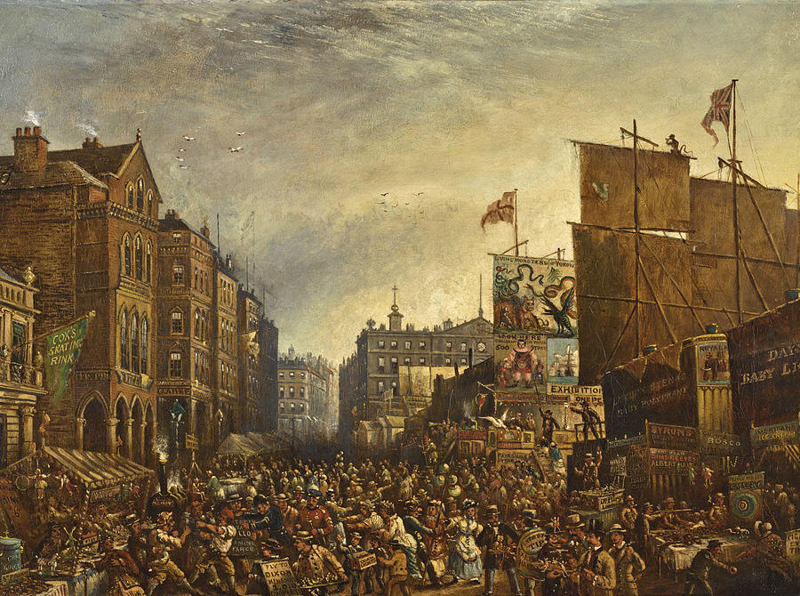 Nottingham Goose Fair, October 1876 Painting by Thomas Cooper Moore