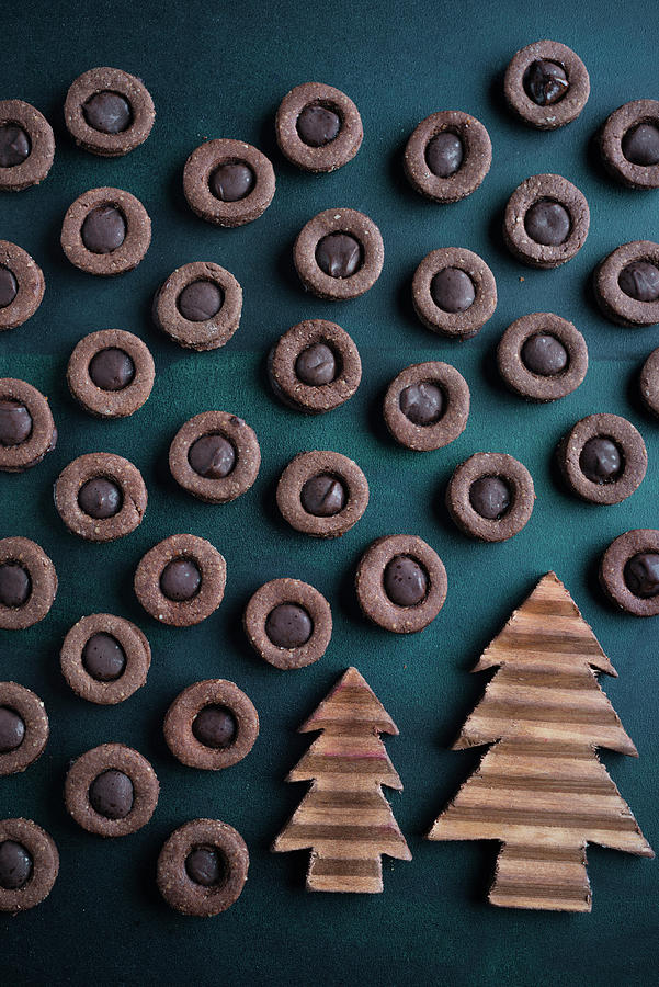Nougat Coffee Thumbprint Cookies Photograph by Kati Neudert
