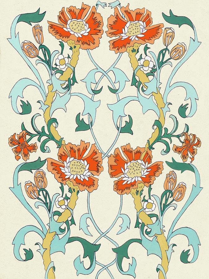 Nouveau Floral Pattern I Painting by Naomi Mccavitt - Fine Art America