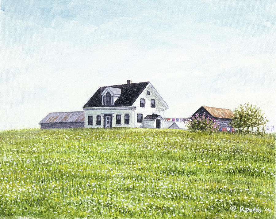 Barn Painting - Nova Scotia Farmhouse by Kevin Dodds