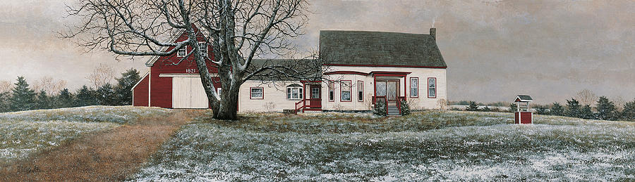 November Snow Painting by David Knowlton