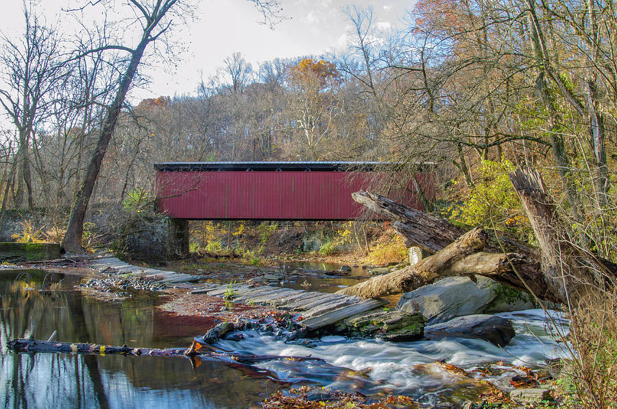 November - Thomas Mill Bridge - Philadelphia Photograph by Bill Cannon