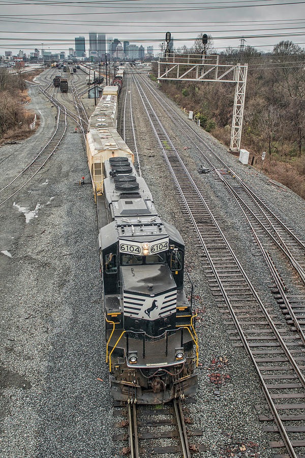 NS 6104 leads a mixed freight Photograph by Jim Pearson