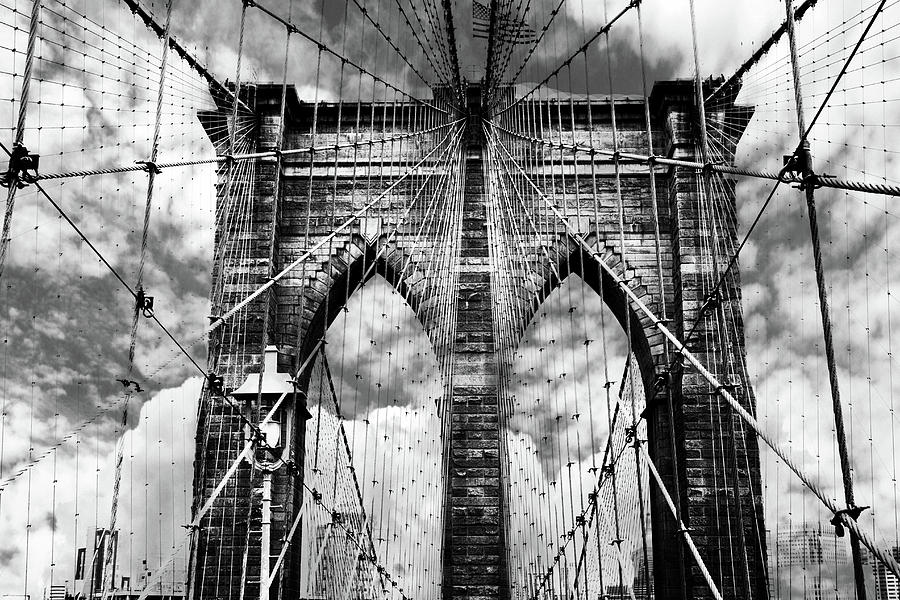 Brooklyn Bridge Skyward Photograph by Jessica Jenney