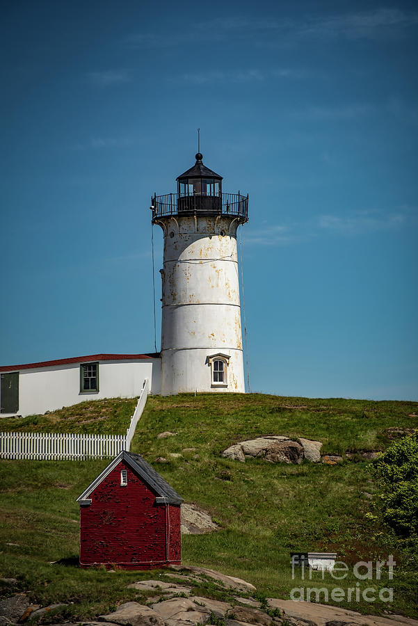 Nubble Lighthouse Photograph by Judy Wolinsky