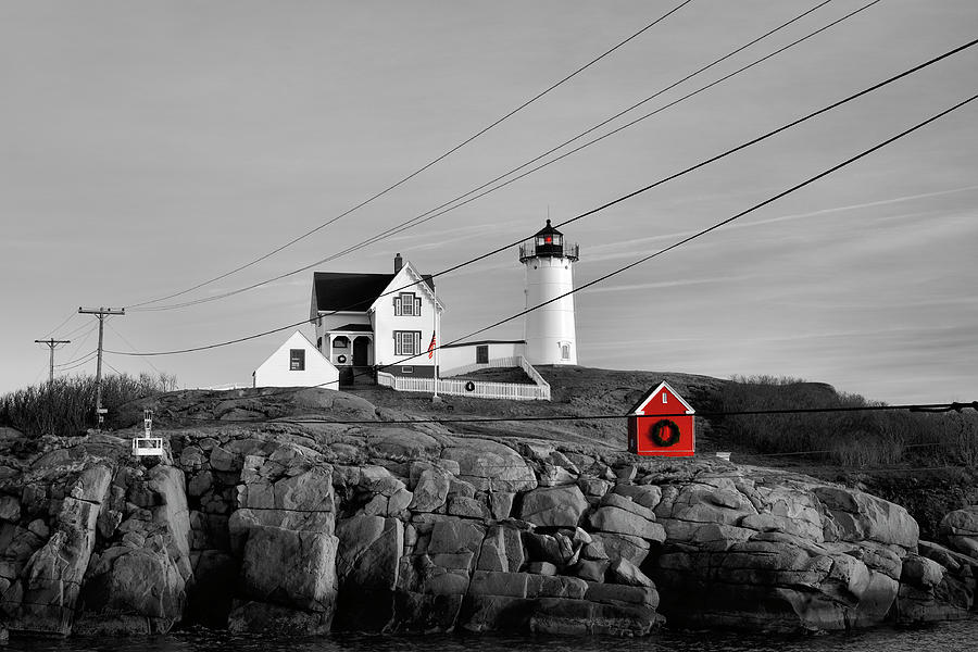 Nubble Power - Christmas Red Photograph by Luke Moore