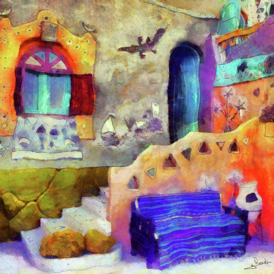 Nubian hotel Painting by George Rossidis