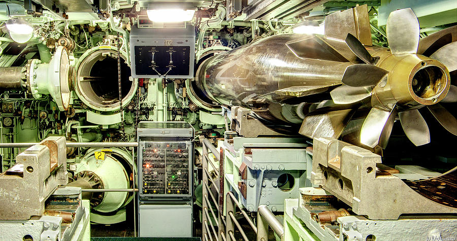 Boat Photograph - Nuclear submarine torpedo room by Weston Westmoreland