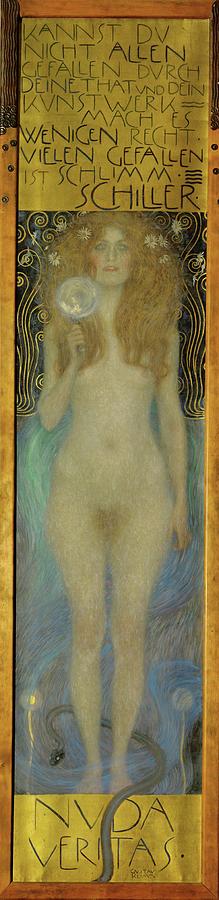 Nuda Veritas. Oil on canvas -1899-. Painting by Gustav Klimt -1862-1918-