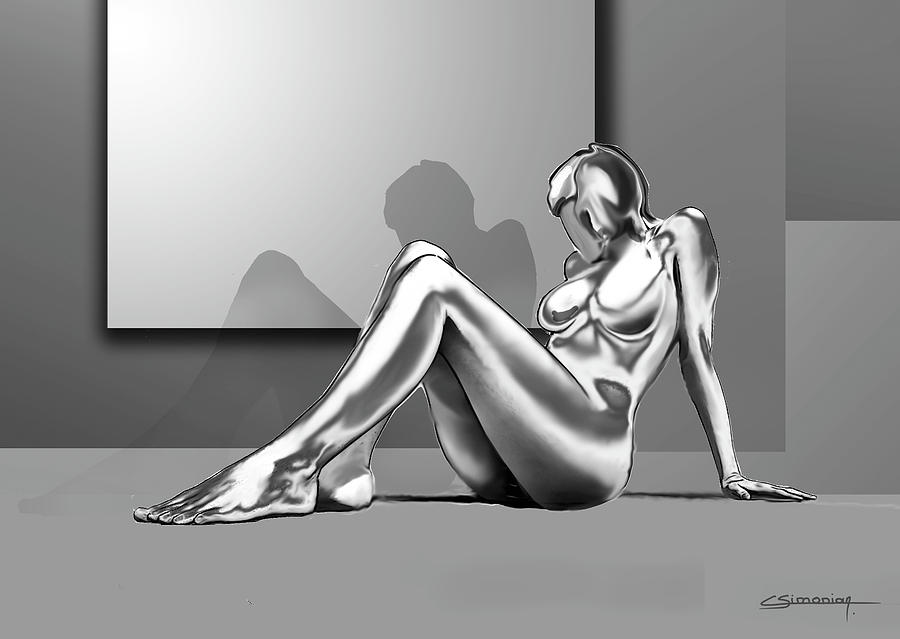 Metal Nude Painting by Christian Simonian