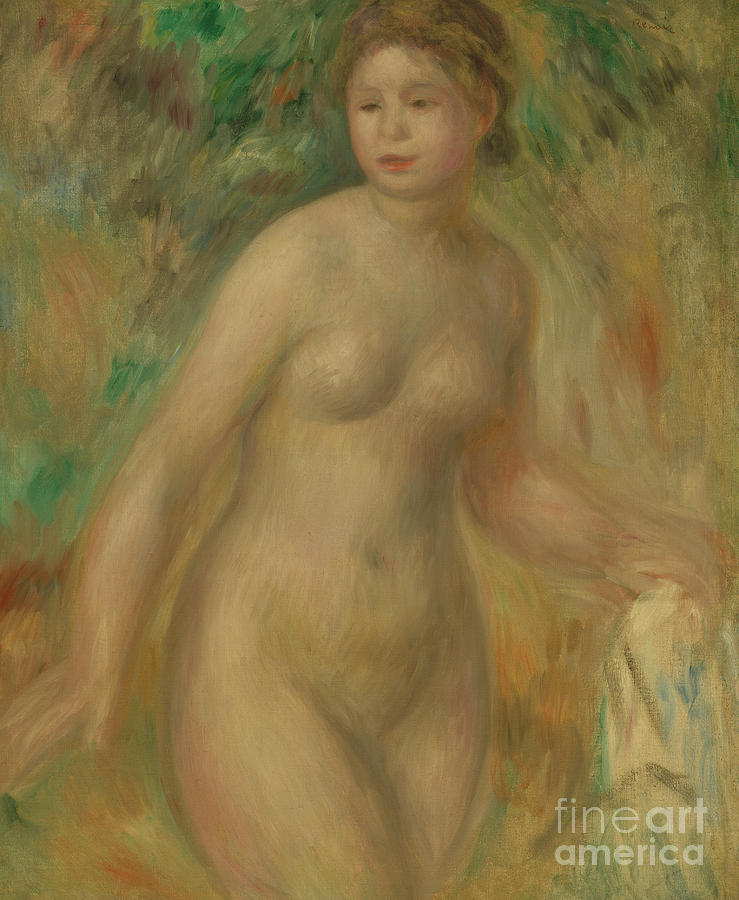 Nude, 1895 by Renoir Painting by Pierre Auguste Renoir