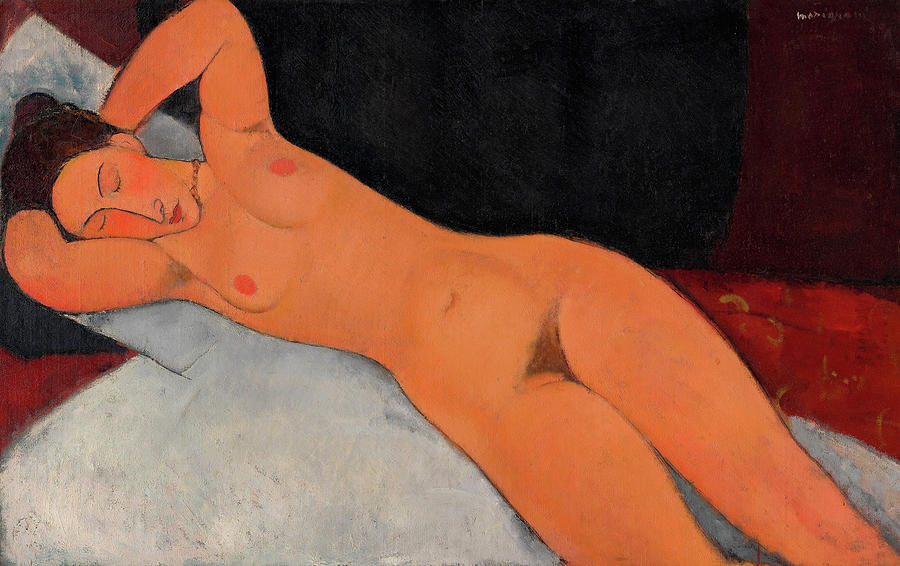 Amedeo Modigliani Painting - Nude, 1917 by Amedeo Modigliani