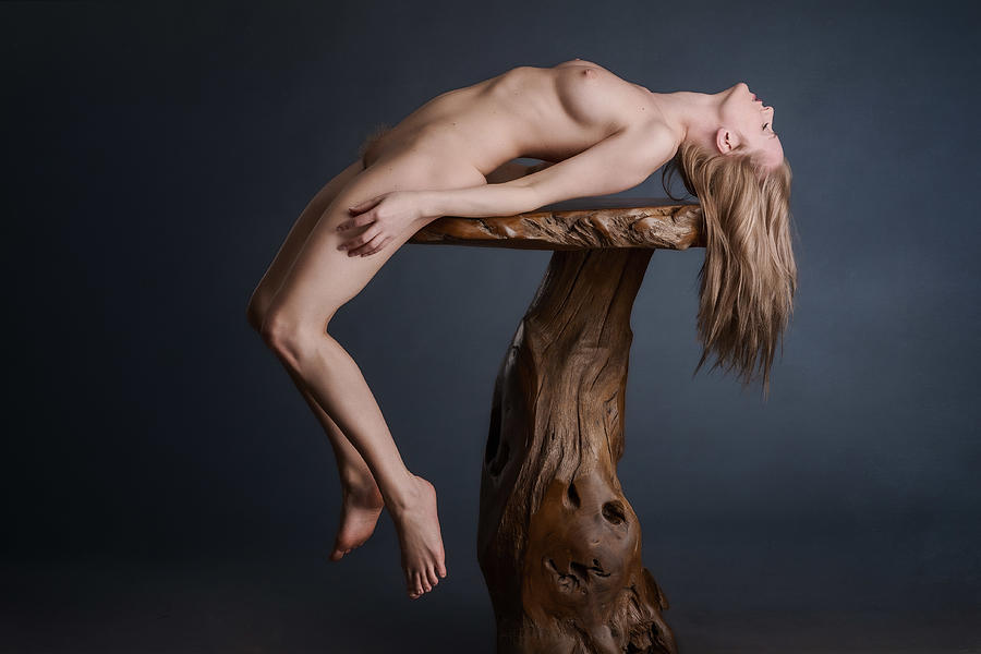 Nude Photograph - Nude Art On Table by Jan Slotboom