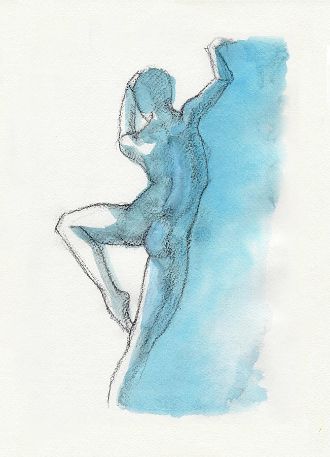 Nude dancer Drawing by Raffaello Saverio Padelletti