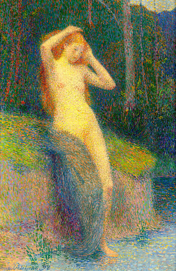Hippolyte Petitjean Painting - Nude in a Landscape by Hippolyte Petitjean