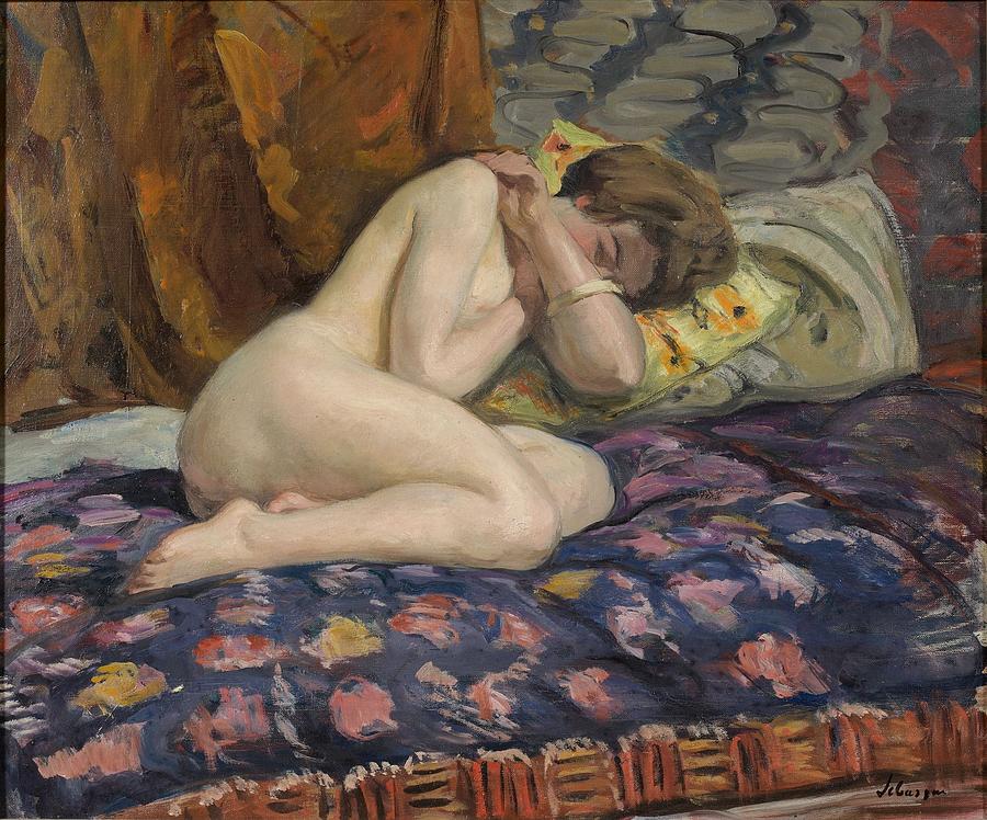 Nude Laying On The Sofa Painting