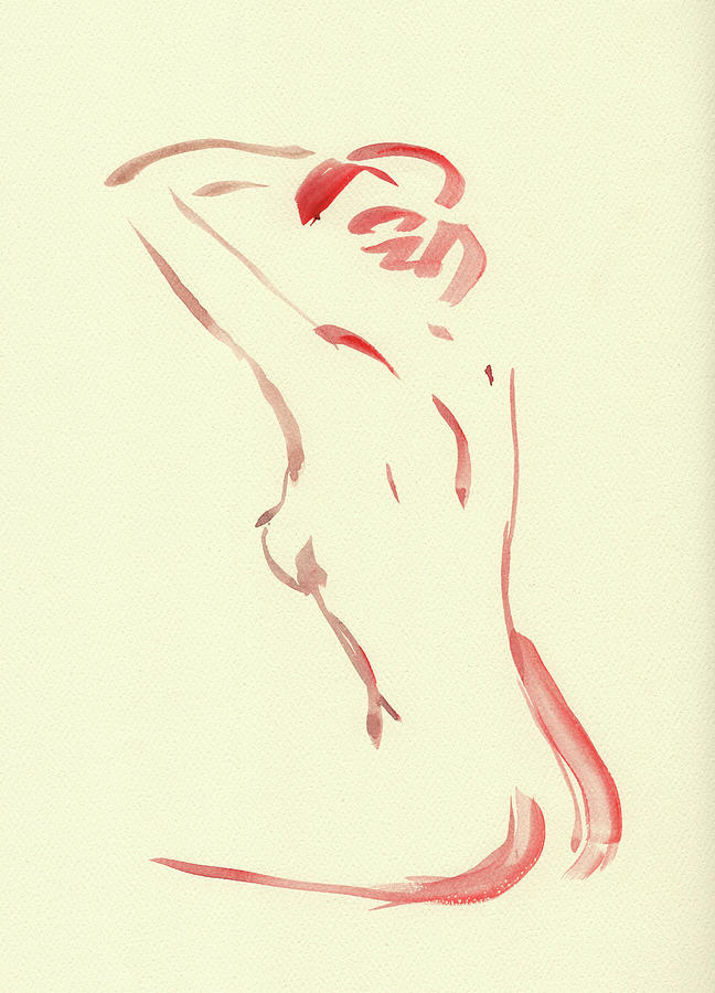 Nude Model Gesture XLII Painting by Irina Sztukowski