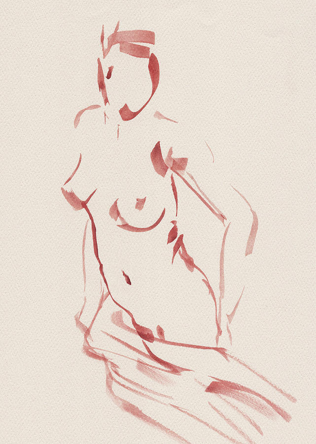Nude Model Gesture XLIII Painting by Irina Sztukowski