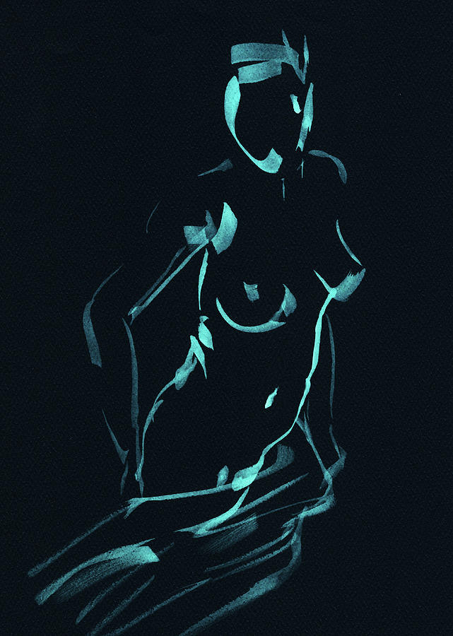 Nude Model Gesture XLV Painting by Irina Sztukowski