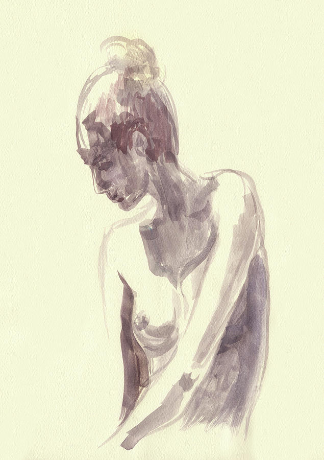 Nude Model Gesture XLVI Painting by Irina Sztukowski