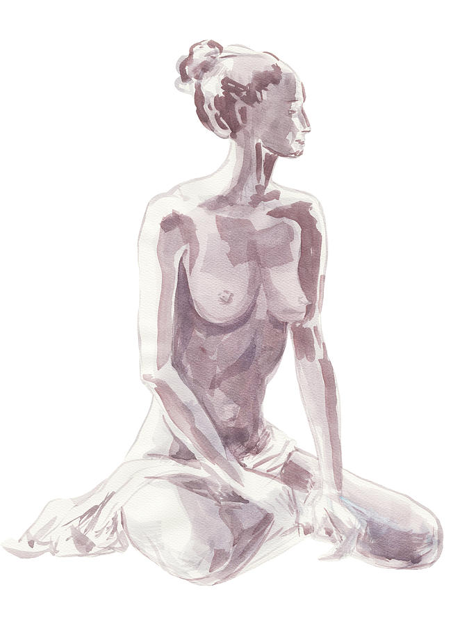 Nude Model Gesture XLVII Painting by Irina Sztukowski
