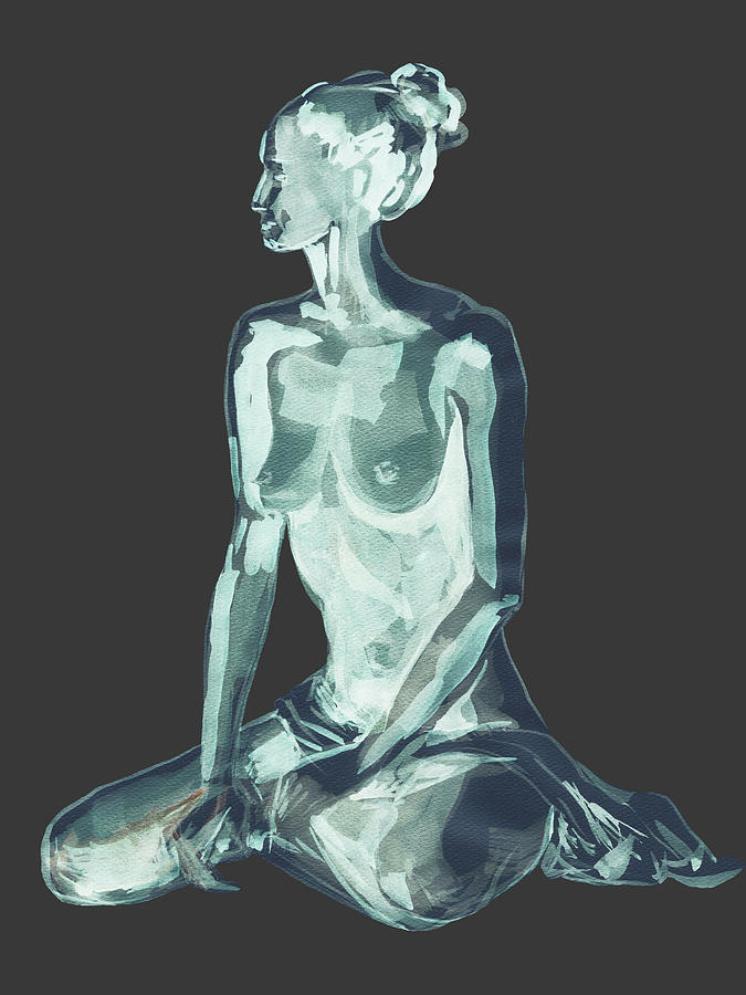 Nude Model Gesture XLVIII Painting by Irina Sztukowski