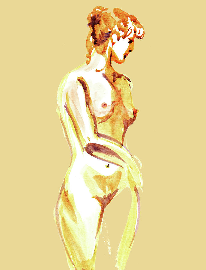 Nude Model Gesture XXIII Painting by Irina Sztukowski