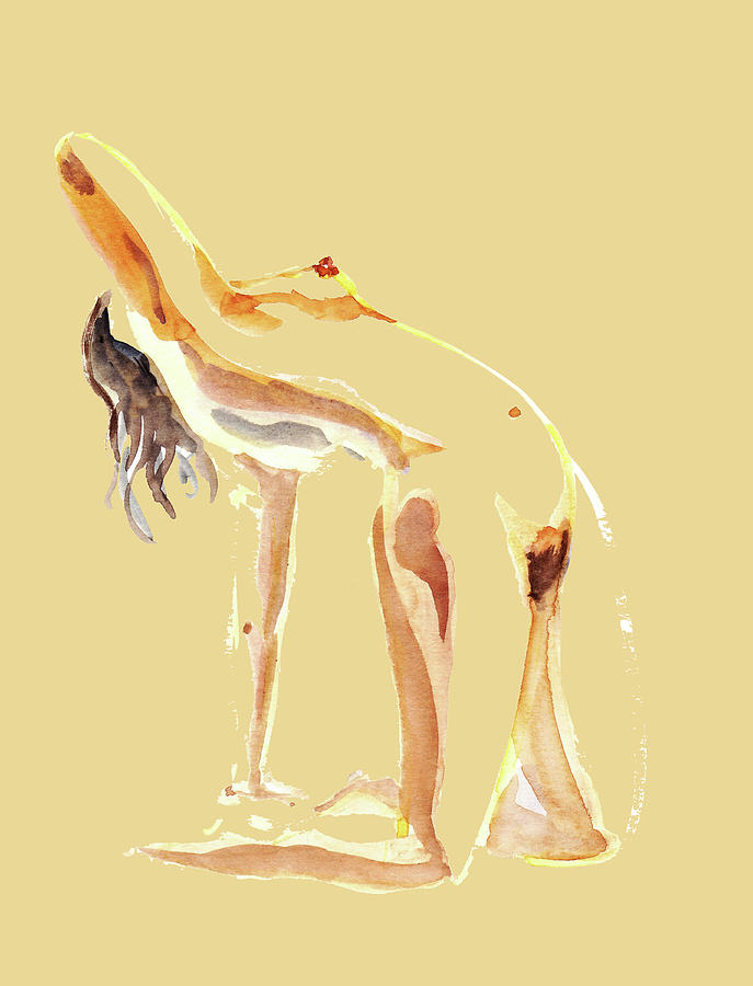 Nude Model Gesture XXIV Painting by Irina Sztukowski
