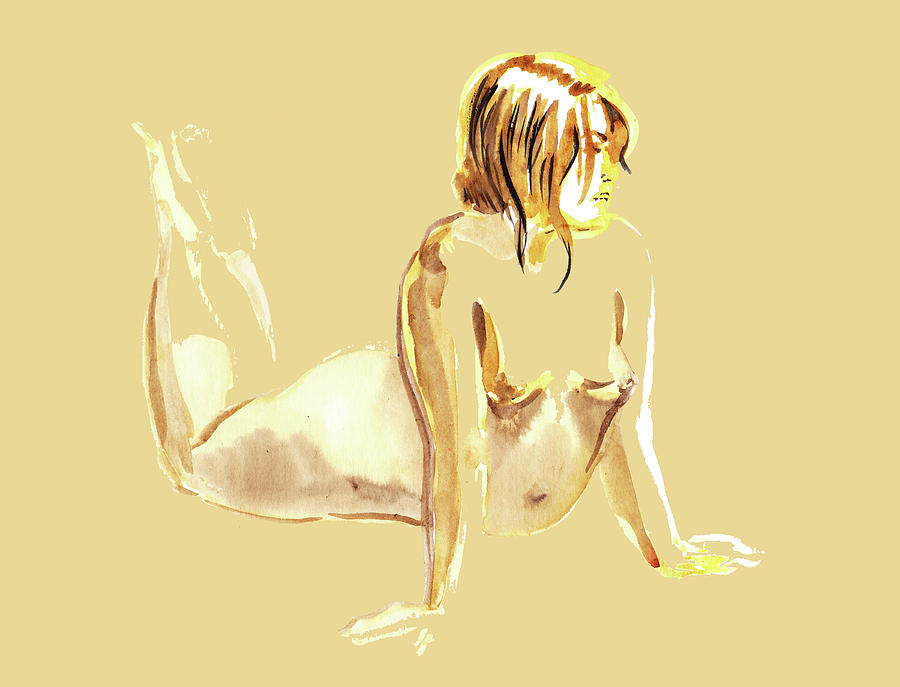 Nude Model Gesture XXV Painting by Irina Sztukowski