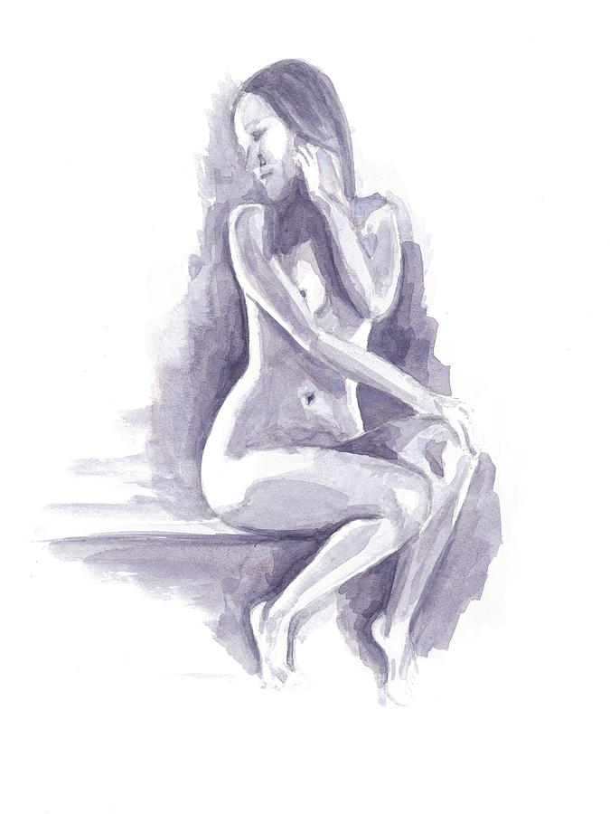 Nude Portrait Digital Art - Nude Portrait by Nicky Kumar