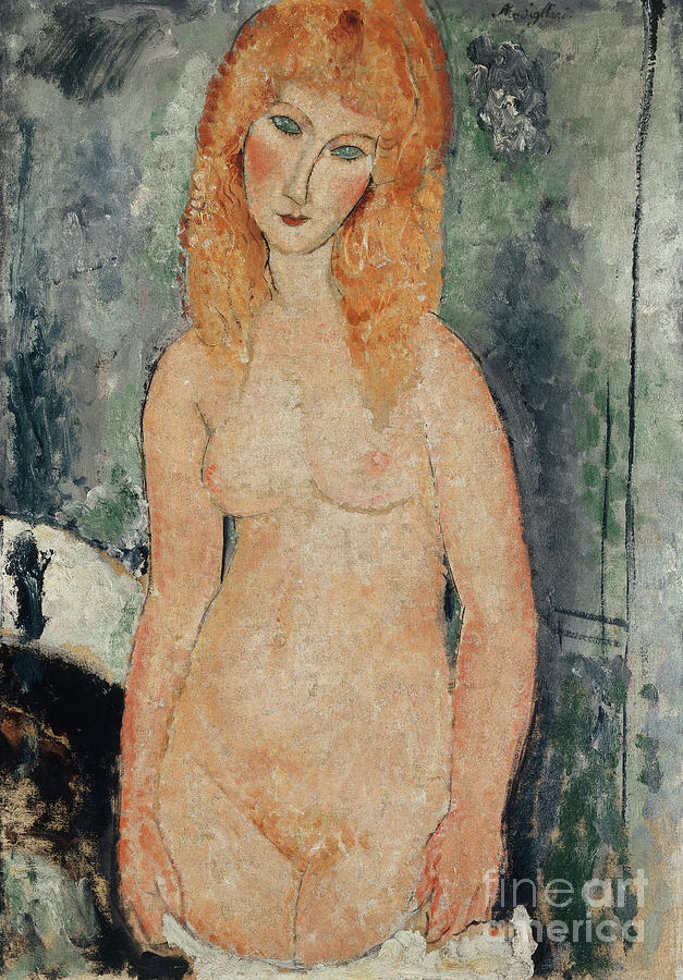 Nude Standing, C.1917-18 Painting by Amedeo Modigliani