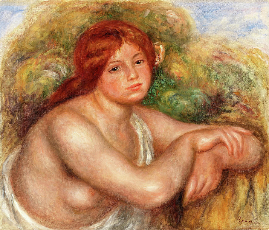 Paris Painting - Nude Study, Bust of a Woman - Digital Remastered Edition by Pierre-Auguste Renoir