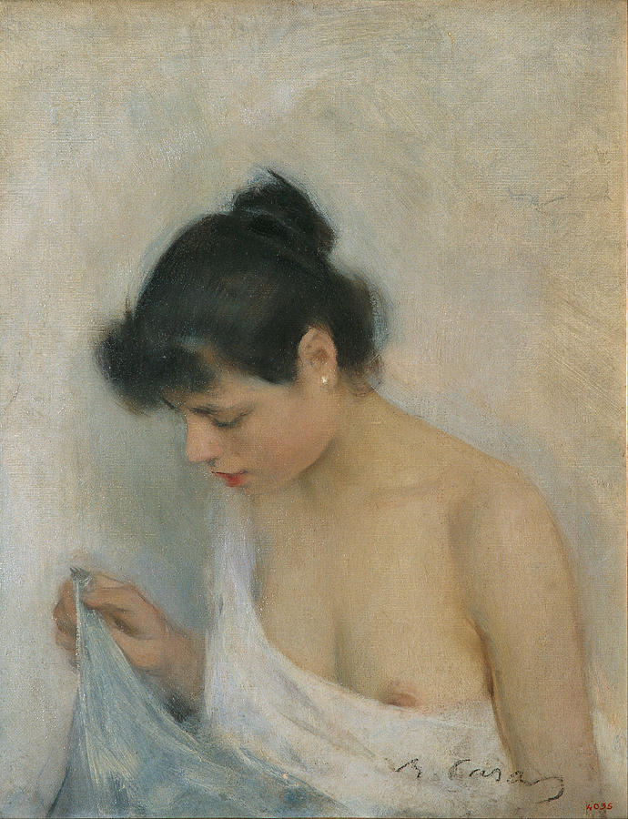 Nude Study Painting By Ramon Casas