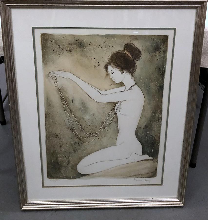 Nude with Beads Mixed Media by Bernard Charoy