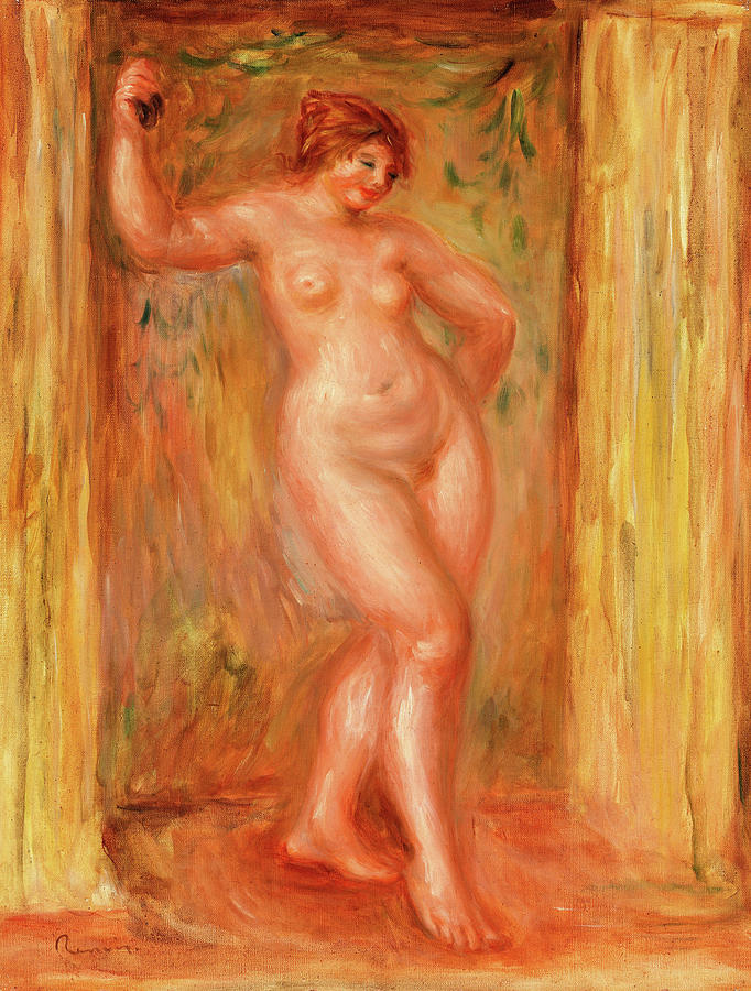 Paris Painting - Nude with Castanets - Digital Remastered Edition by Pierre-Auguste Renoir