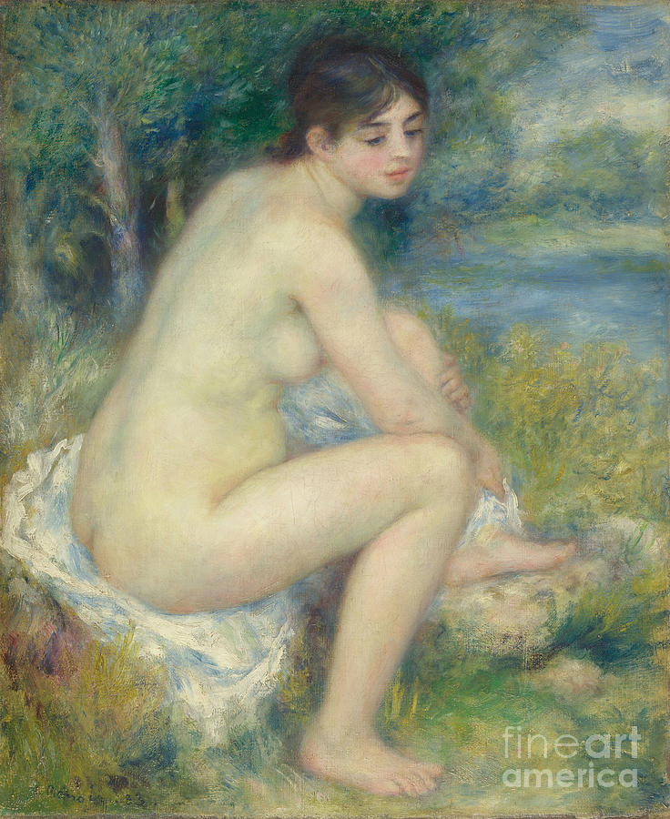 Nude Woman In A Landscape, 1883. Found Drawing by Heritage Images