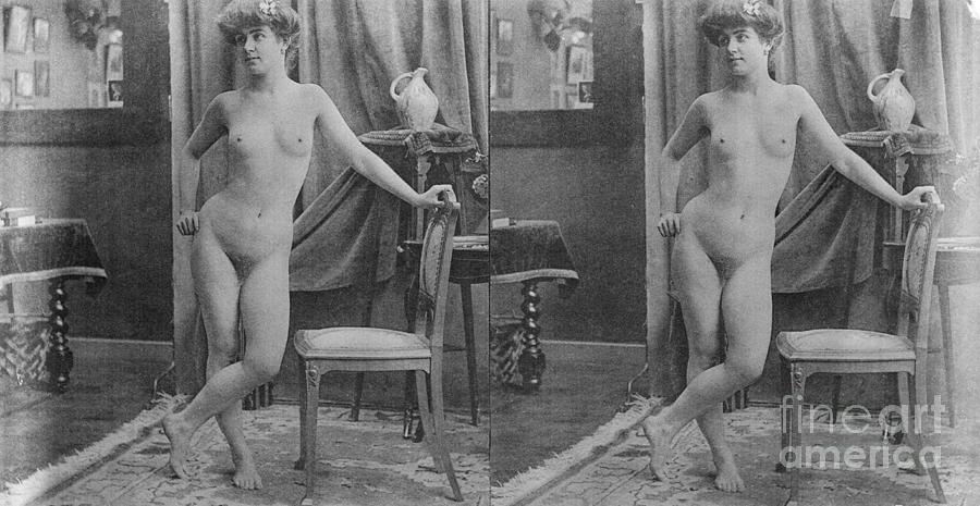 Nude Woman Posing In Room With Chair Photograph by Bettmann