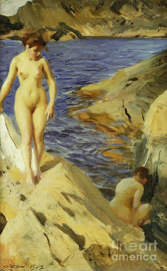 Nudes, Nakt, 1902 Painting by Anders Leonard Zorn