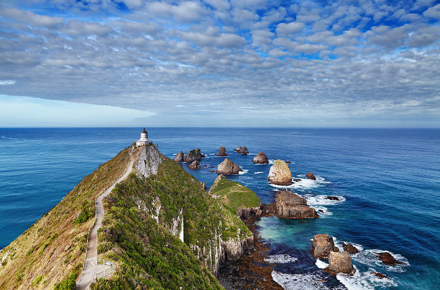 Landscape Photograph - Nugget Point Lighthouse, South Island by DPK-Photo
