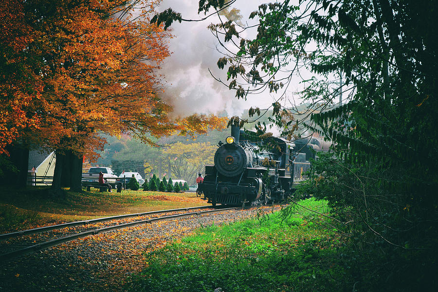 Number 40 coming through the fall colors Photograph by Jeff Folger