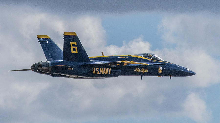 Number 6 F-18 Super Hornet Blue Angel U.S. Navy Airforce Photograph by ...