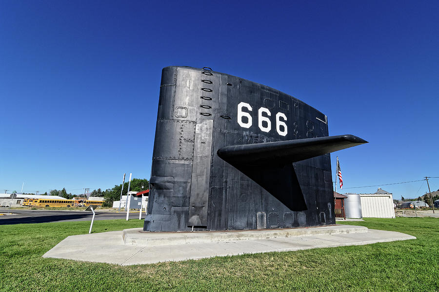 Number of the Beast -- Submarine Sail at Idaho Science Center, Arco, Idaho Photograph by Darin Volpe